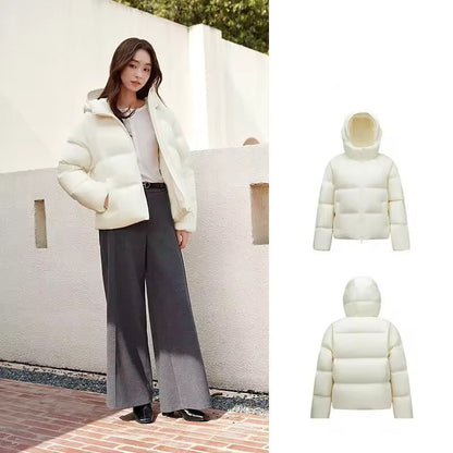 Doudoune Femme Élégante à Capuche Style Décontracté pour Hiver