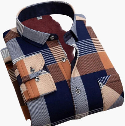 Chemise à carreaux décontractée pour homme, style classique élégante, idéale pour un look quotidien ou professionnel