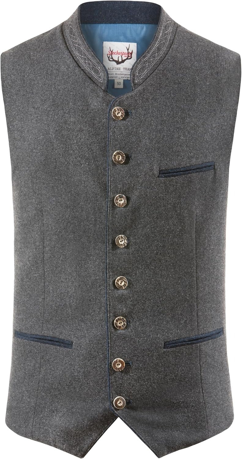 Gilet traditionnel homme style bavarois pour fêtes et occasions élégantes