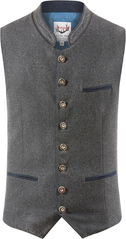 Gilet traditionnel homme style bavarois pour fêtes et occasions élégantes