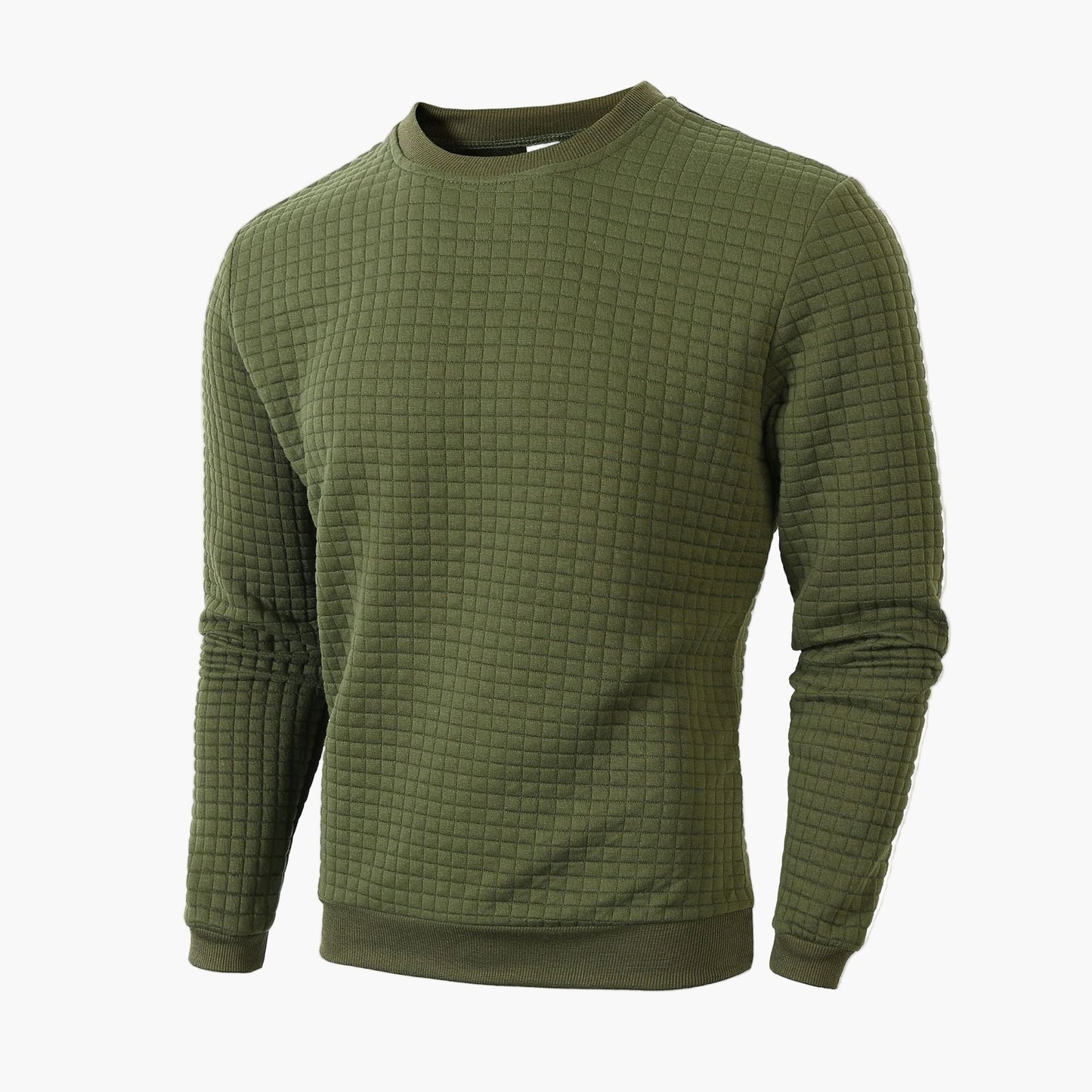 Sweat-shirt homme à motif quadrillé coupe décontractée pour style urbain et casual