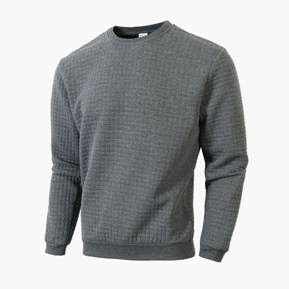 Sweat-shirt homme à motif quadrillé coupe décontractée pour style urbain et casual