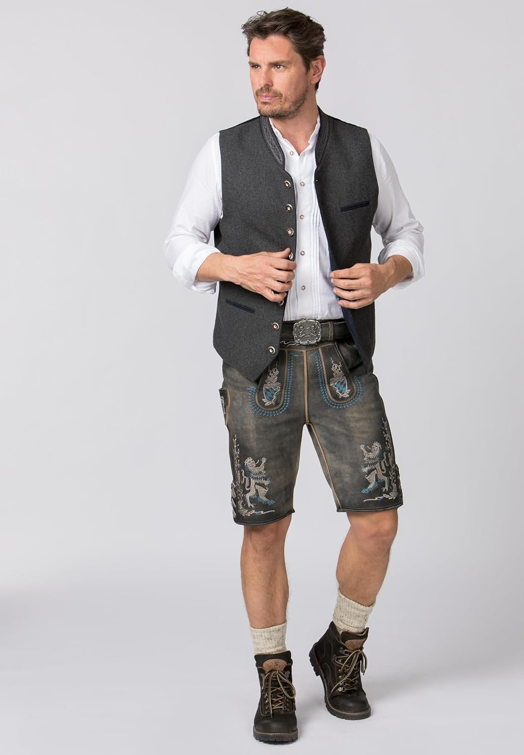 Gilet traditionnel homme style bavarois pour fêtes et occasions élégantes