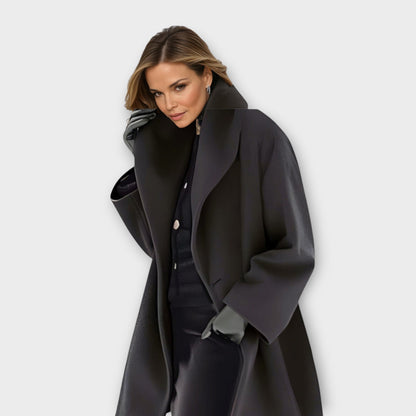 Manteau Femme Élégant à Col Châle Style Oversize pour Bureau et Quotidien