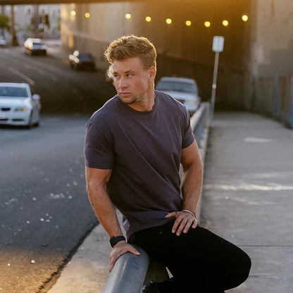 Camiseta ajustada para hombre estilo atlético para entrenamiento y ocio