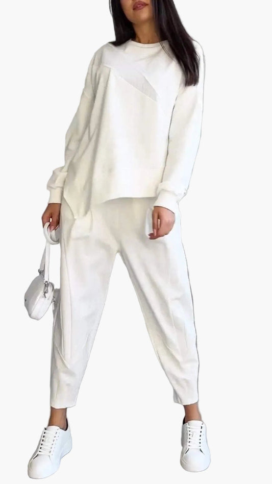 Ensemble décontracté pour femme style urbain chic – tenue deux pièces confortable pour tous les jours et loisirs