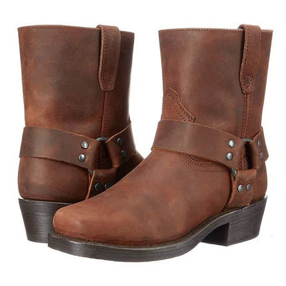 Micheal – Bottes Western en Cuir Vintage