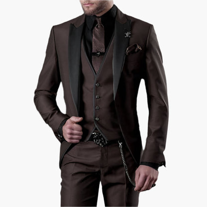 Costume 3 pièces élégant pour homme style moderne – Idéal mariage, cérémonie, événement