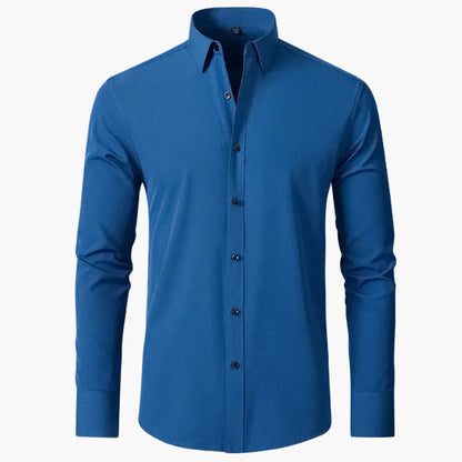 Chemise élégante homme à manches longues coupe ajustée pour affaires et occasions formelles