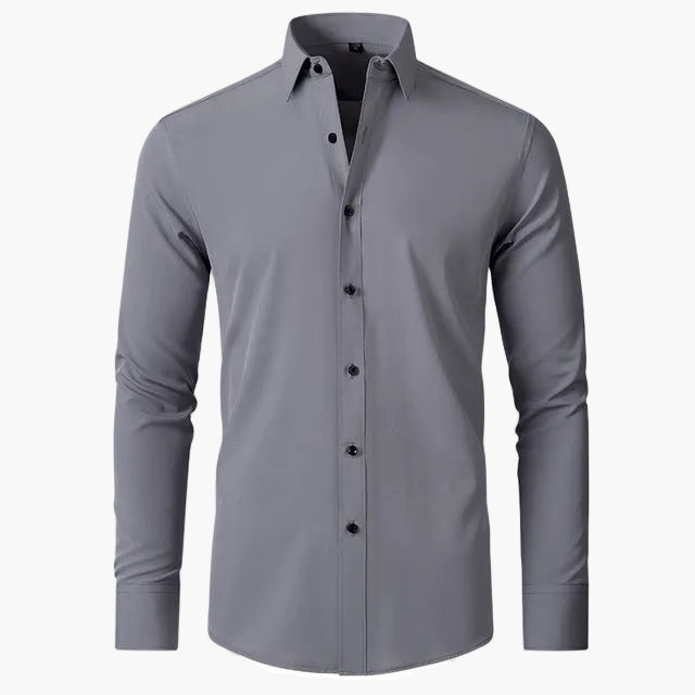 Chemise élégante homme à manches longues coupe ajustée pour affaires et occasions formelles