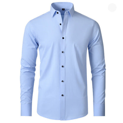 Chemise élégante homme à manches longues coupe ajustée pour affaires et occasions formelles