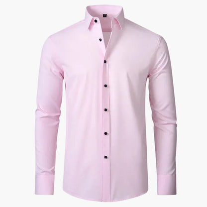 Chemise élégante homme à manches longues coupe ajustée pour affaires et occasions formelles