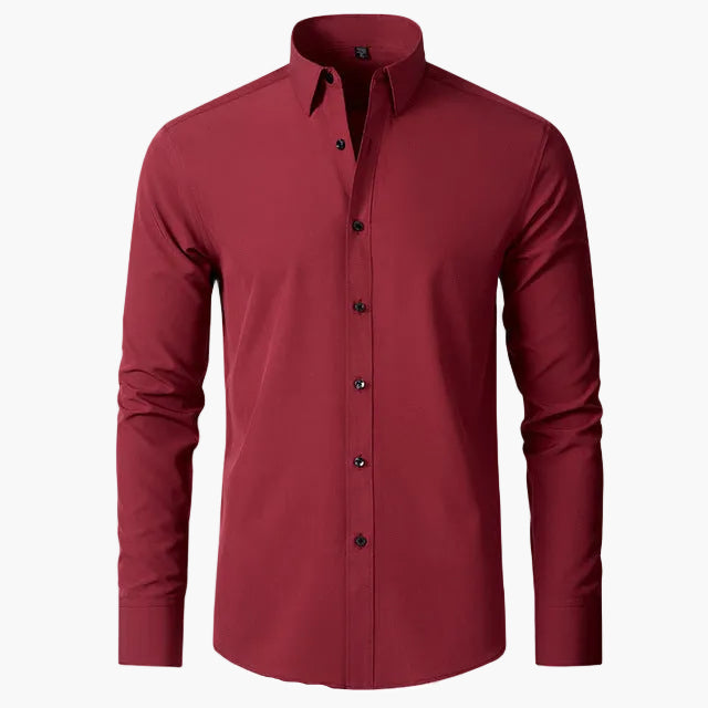 Chemise élégante homme à manches longues coupe ajustée pour affaires et occasions formelles