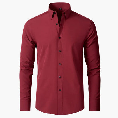 Chemise élégante homme à manches longues coupe ajustée pour affaires et occasions formelles