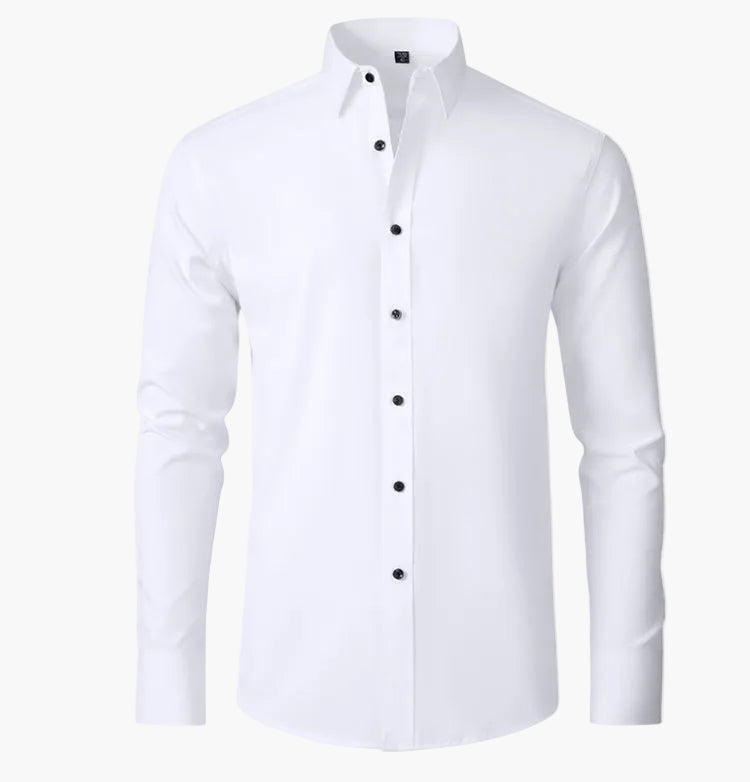 Chemise élégante homme à manches longues coupe ajustée pour affaires et occasions formelles