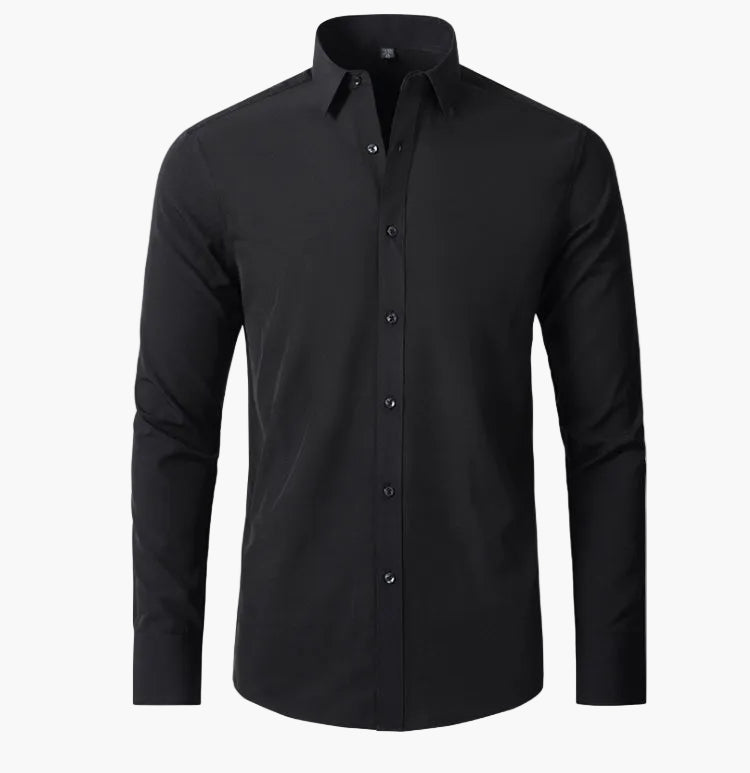 Chemise élégante homme à manches longues coupe ajustée pour affaires et occasions formelles