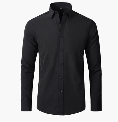 Chemise élégante homme à manches longues coupe ajustée pour affaires et occasions formelles