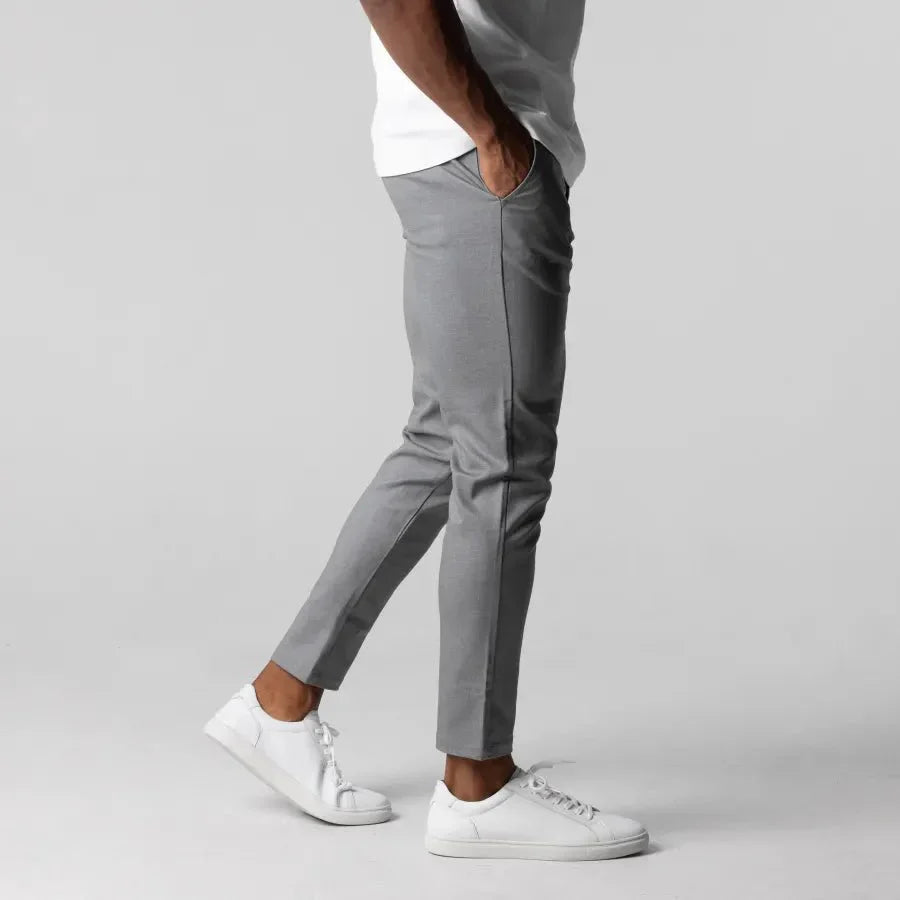 Pantalon chino ajusté pour homme - Style élégant et polyvalent pour bureau et loisirs