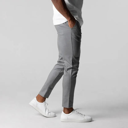 Pantalon chino ajusté pour homme - Style élégant et polyvalent pour bureau et loisirs