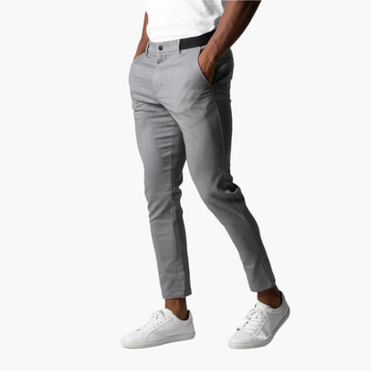Pantalon chino ajusté pour homme - Style élégant et polyvalent pour bureau et loisirs