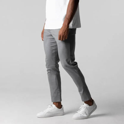 Pantalon chino ajusté pour homme - Style élégant et polyvalent pour bureau et loisirs