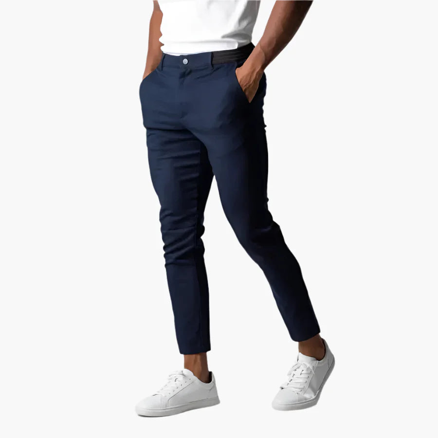 Pantalon chino ajusté pour homme - Style élégant et polyvalent pour bureau et loisirs