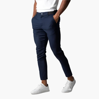 Pantalon chino ajusté pour homme - Style élégant et polyvalent pour bureau et loisirs