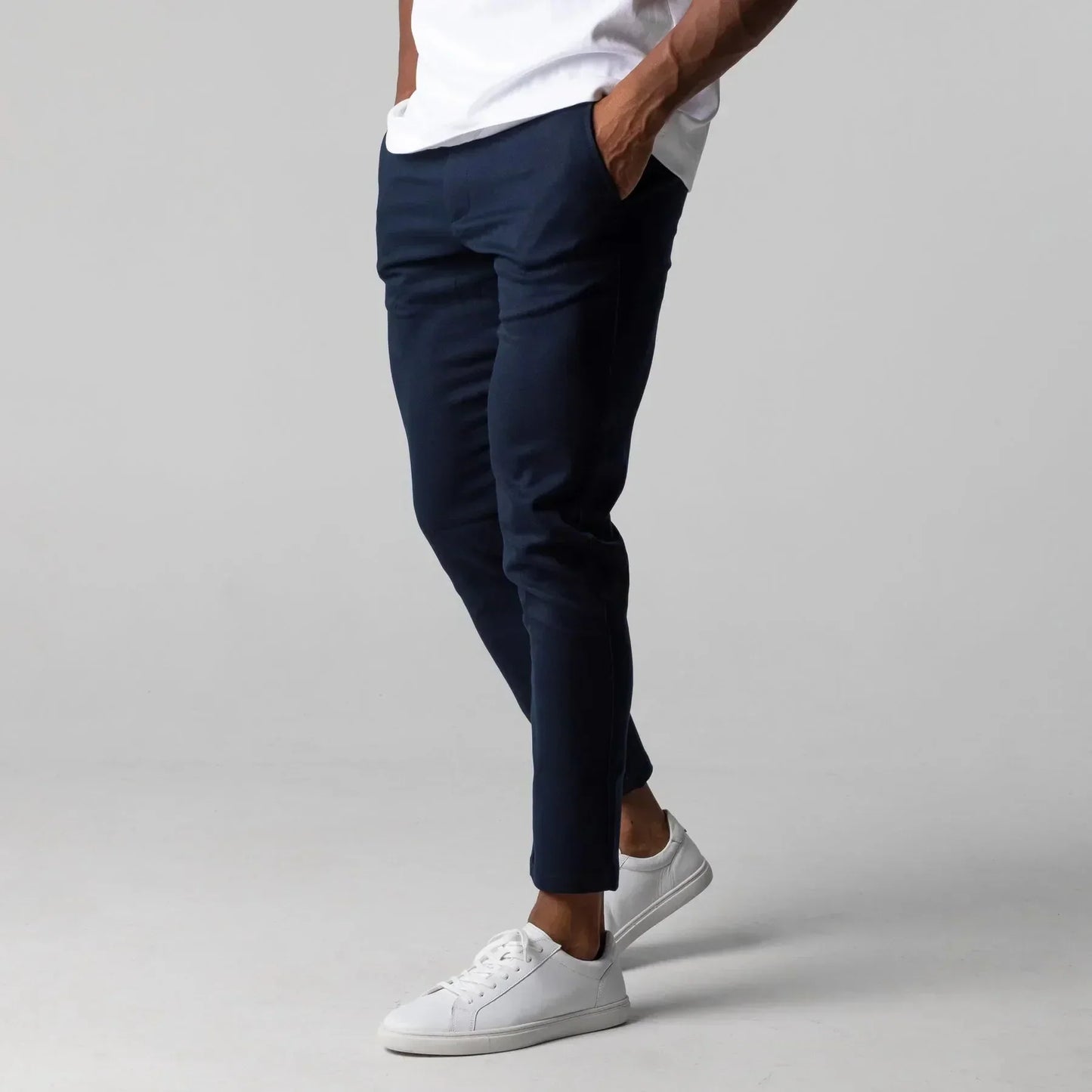 Pantalon chino ajusté pour homme - Style élégant et polyvalent pour bureau et loisirs