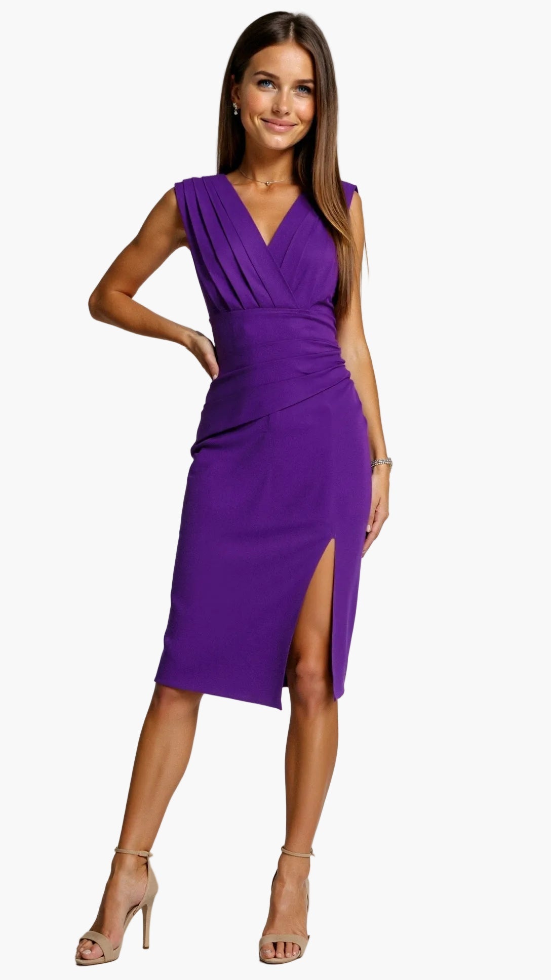Robe de soirée plissée élégante pour femme – coupe ajustée, style raffiné, parfaite pour événements habillés