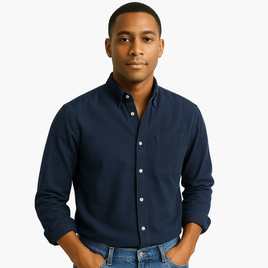 Camicia uomo elegante a maniche lunghe stile classico per tutte le occasioni