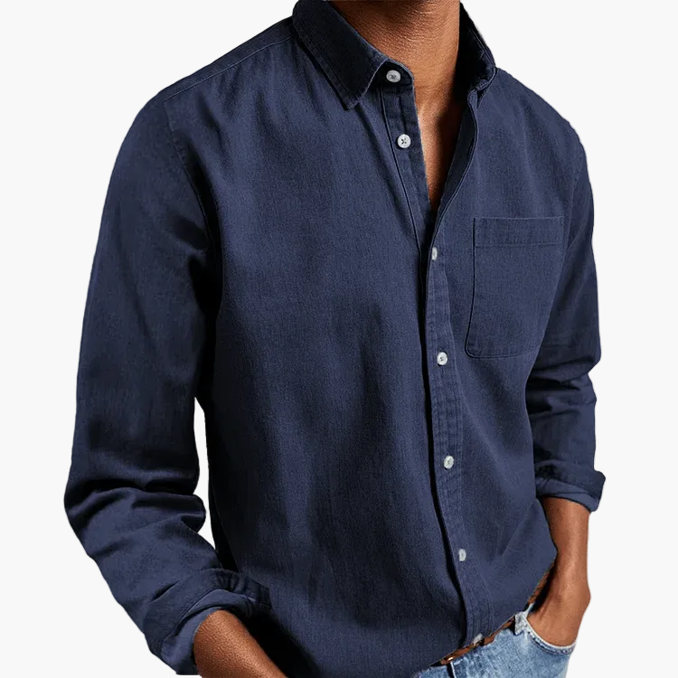 Chemise homme élégante à manches longues style classique pour toutes occasions
