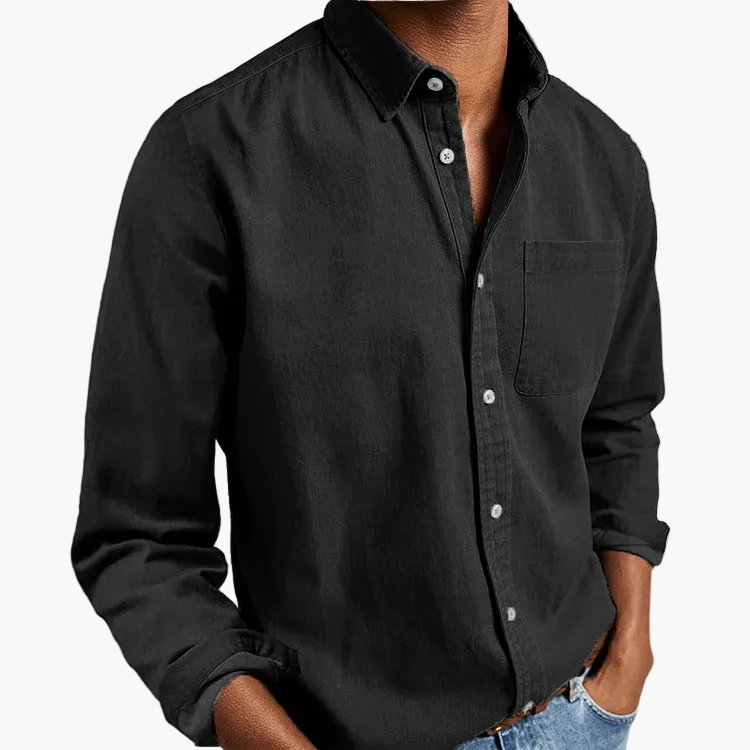 Chemise homme élégante à manches longues style classique pour toutes occasions