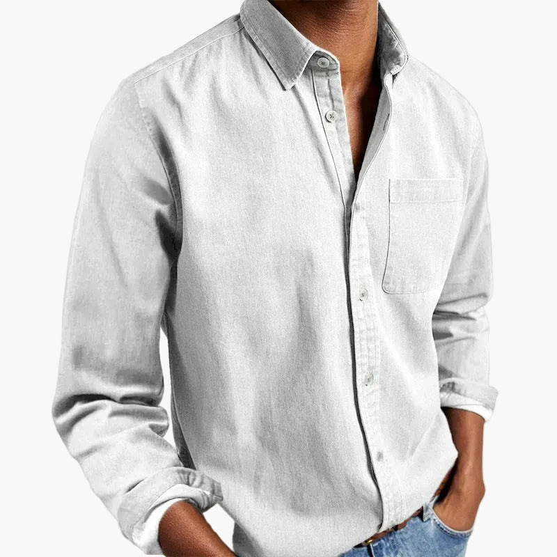 Chemise homme élégante à manches longues style classique pour toutes occasions