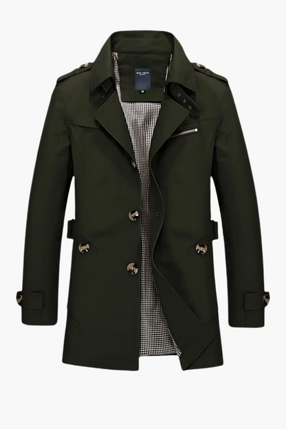 Trench-coat classique pour homme style urbain élégant