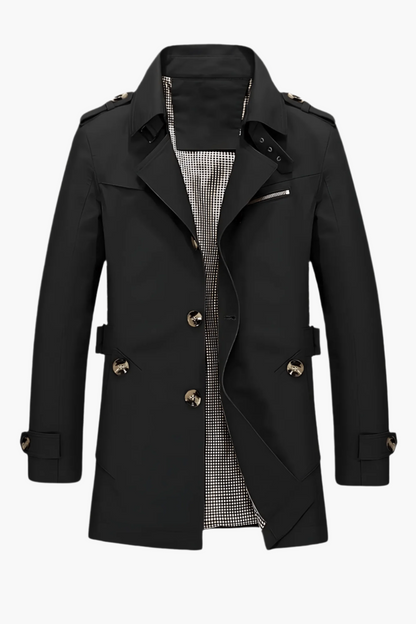 Trench-coat classique pour homme style urbain élégant