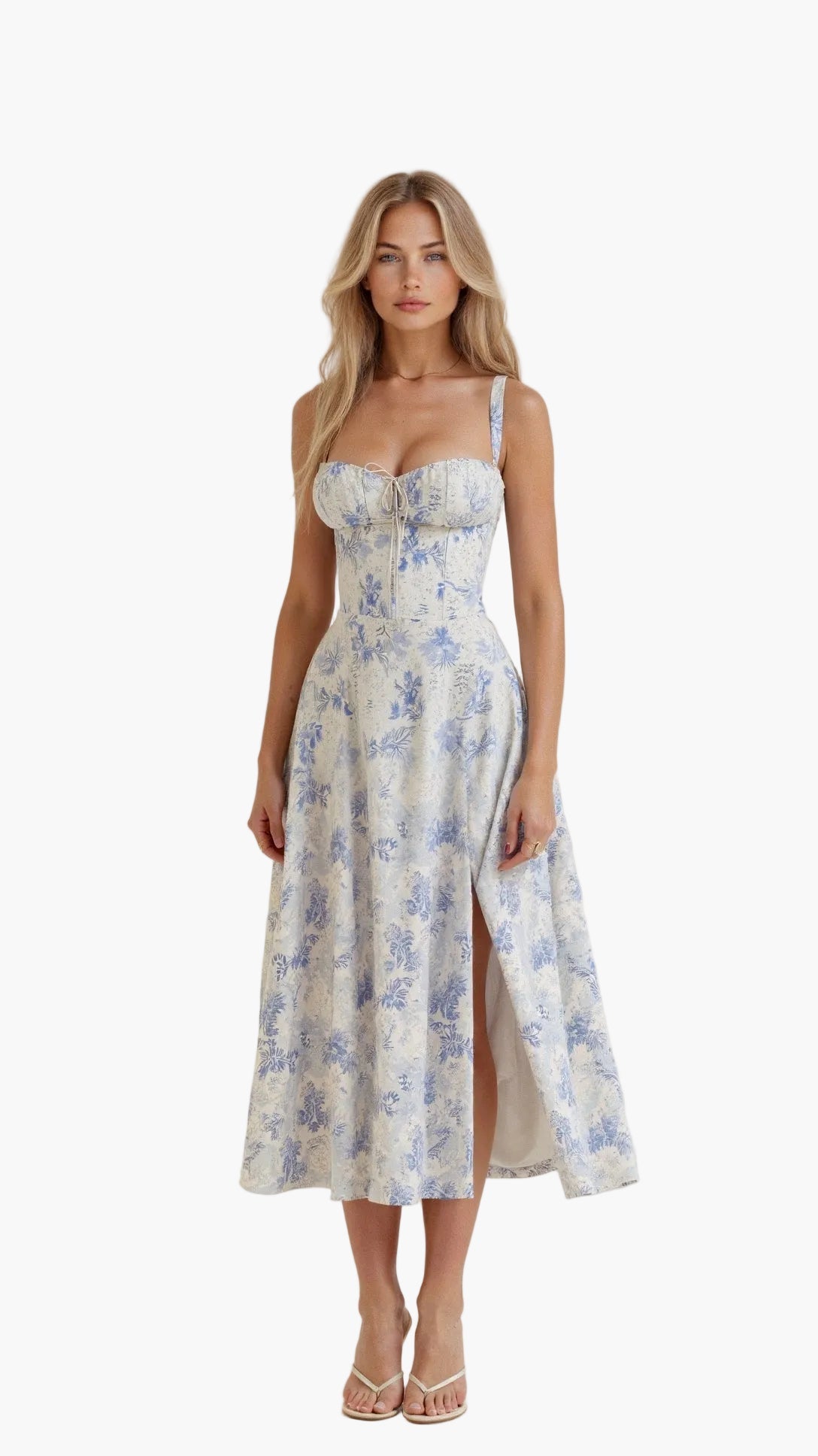 Sukienka midi z gorsetem damska – kwiatowa elegancja i romantyczny styl na specjalne okazje