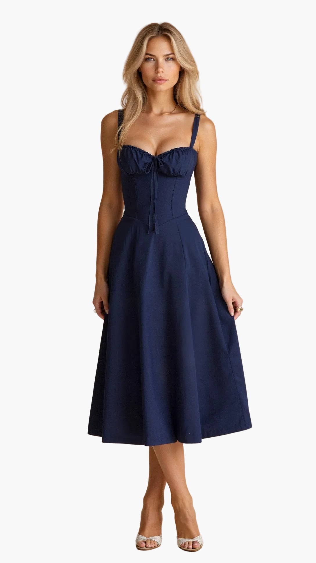 Sukienka midi z gorsetem damska – kwiatowa elegancja i romantyczny styl na specjalne okazje