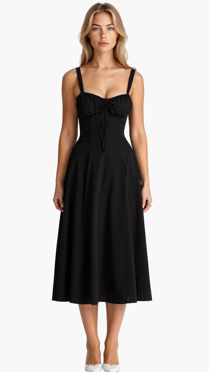 Sukienka midi z gorsetem damska – kwiatowa elegancja i romantyczny styl na specjalne okazje