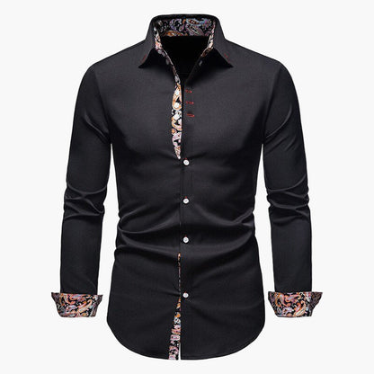 Chemise élégante à manches longues pour homme – Style moderne et raffiné pour occasions formelles et décontractées