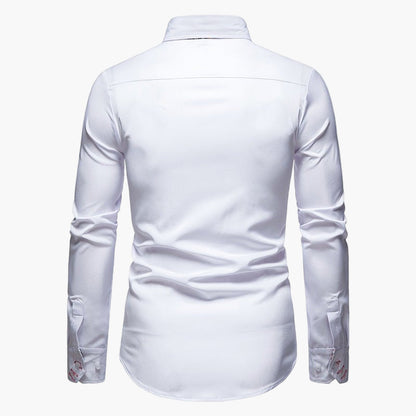 Chemise élégante à manches longues pour homme – Style moderne et raffiné pour occasions formelles et décontractées