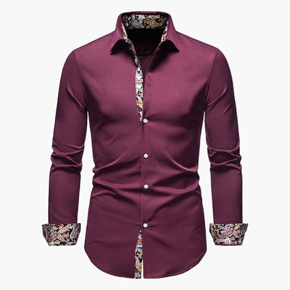 Chemise élégante à manches longues pour homme – Style moderne et raffiné pour occasions formelles et décontractées
