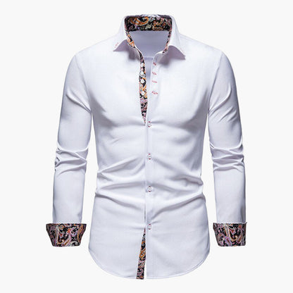 Camicia elegante uomo stile moderno a maniche lunghe – Eleganza senza tempo per occasioni formali e informali
