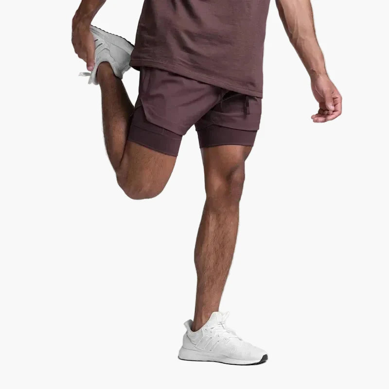 Korte sportbroek voor heren fitness prestatie stijl modern