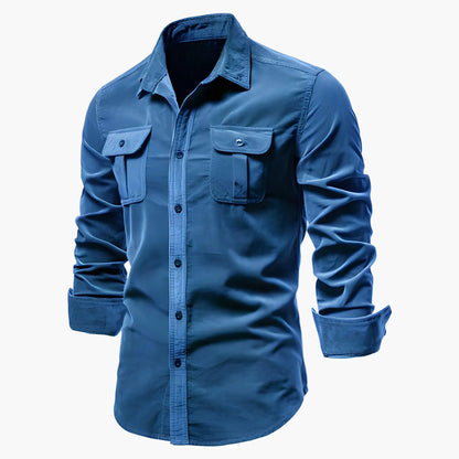 Camicia informale da uomo stile urbano versatile a maniche lunghe