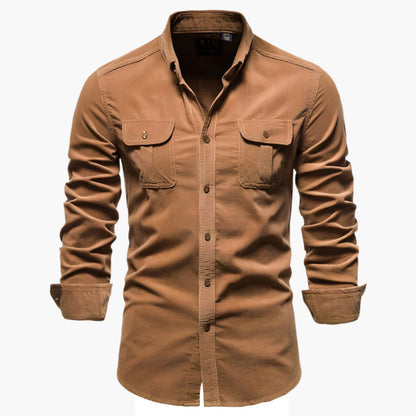 Chemise décontractée homme à manches longues style urbain polyvalent