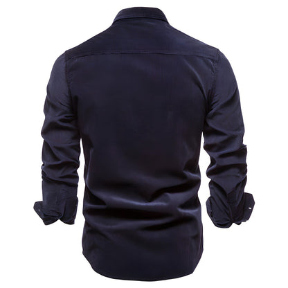 Chemise décontractée homme à manches longues style urbain polyvalent