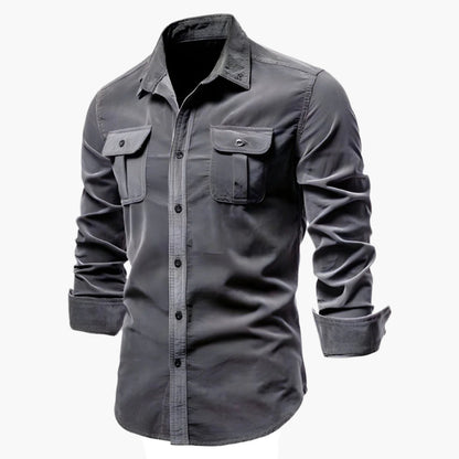 Chemise décontractée homme à manches longues style urbain polyvalent