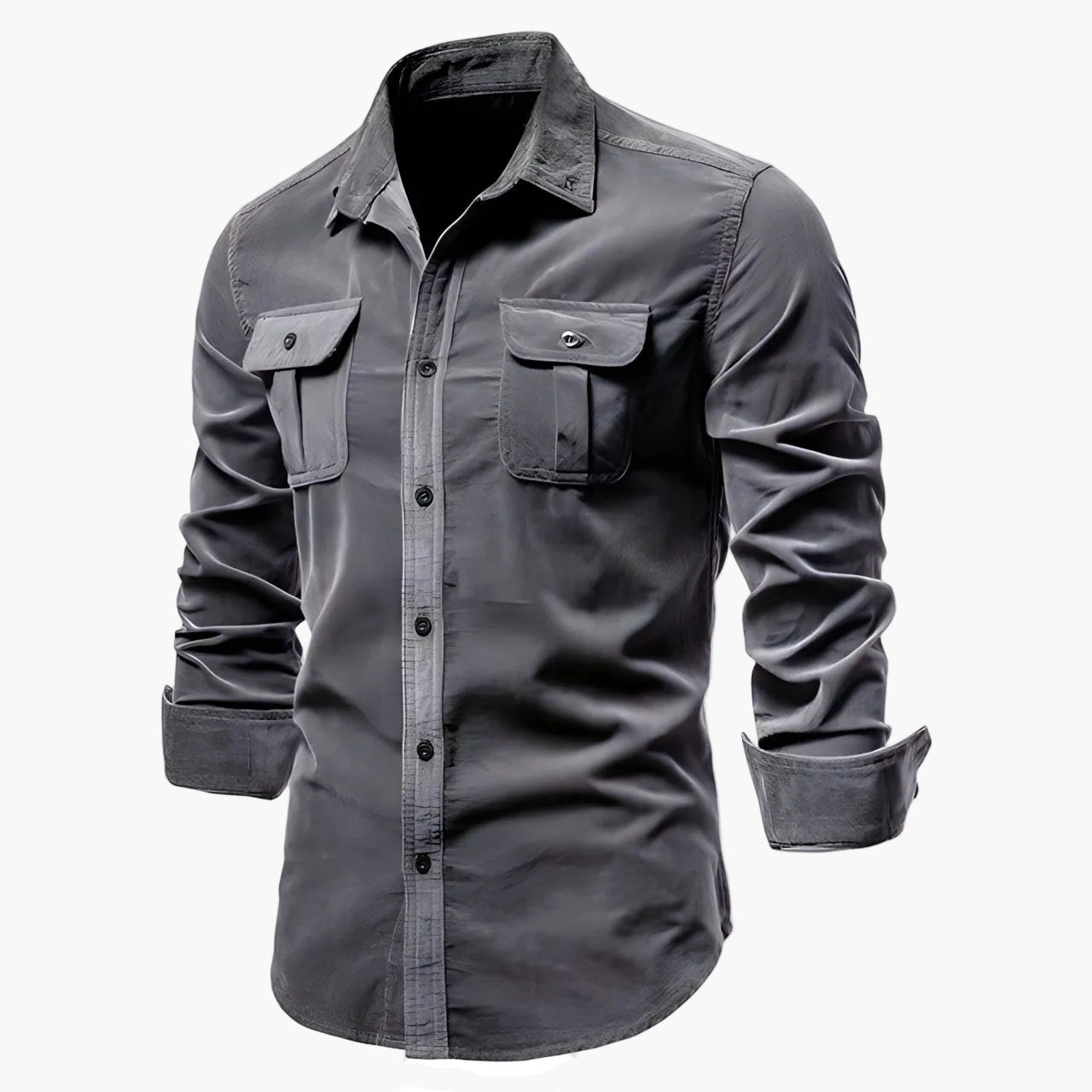Camicia informale da uomo stile urbano versatile a maniche lunghe