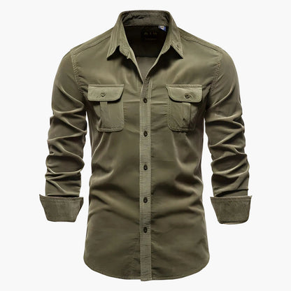 Camicia informale da uomo stile urbano versatile a maniche lunghe