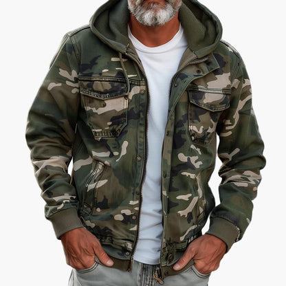 Veste à Capuche Camouflage Style Cargo pour Homme – Idéale pour l’Extérieur et la Ville